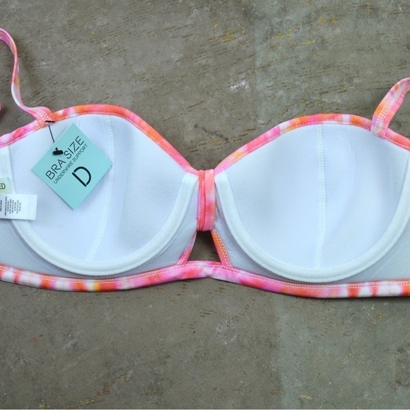 SUNDAZED Beka Tie-Dyed Bow Bikini Top, 32DD and 34D, New with Tags - Picture 6 of 12